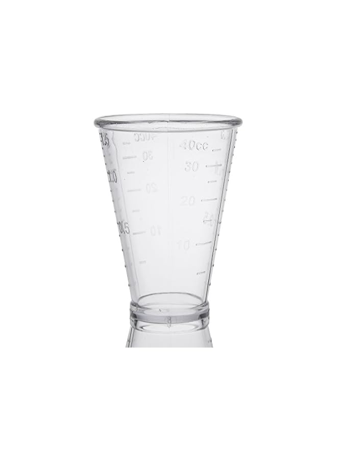 S-TOP 2 Pcs Double Clear Jigger Plastic Measure Cup for Bar Party Kitchen Tool 40ml/20ml - Image 3