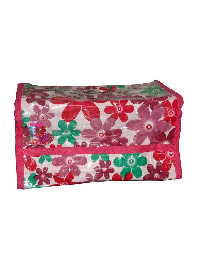 atorakushon® Fabric Toiletry Bag Makeup Pouch Vanity Travelling Box Jewellery Necklace Organizer for Women and Girls (Pink) - Image 4