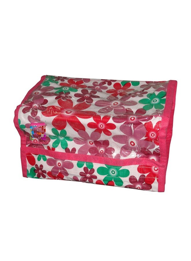 atorakushon® Fabric Toiletry Bag Makeup Pouch Vanity Travelling Box Jewellery Necklace Organizer for Women and Girls (Pink) - Image 3