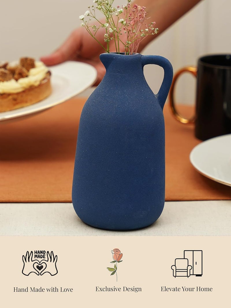 PUREZENTO Mini Jug Matte Finish Ceramic Designer Flower Vases for Home Decoration Centre Table Bedroom Side Corner Beautiful Decorative Vases with Unique Quality - Image 4