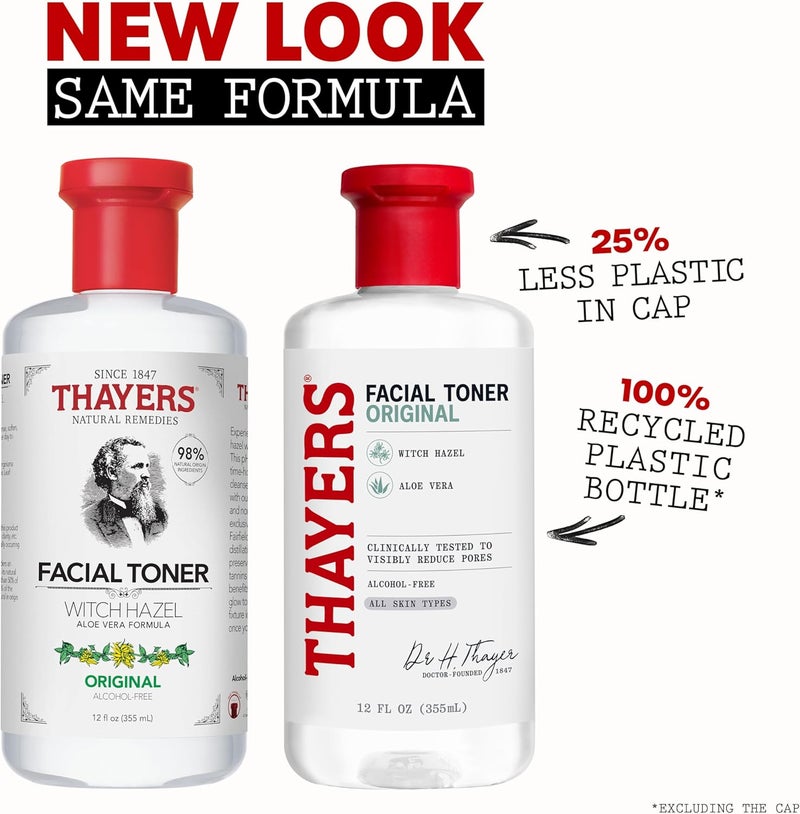 THAYERS Alcohol-Free Original Witch Hazel Facial Toner with Aloe Vera Formula, 12 Ounce - Image 1
