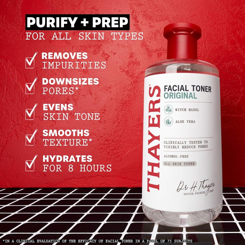 THAYERS Alcohol-Free Original Witch Hazel Facial Toner with Aloe Vera Formula, 12 Ounce - Image 2