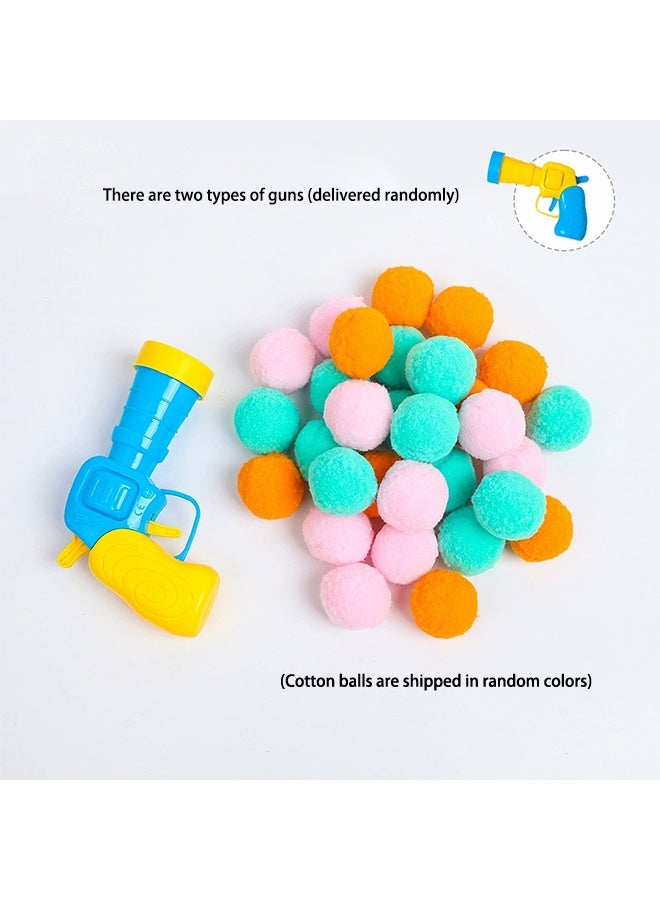 31 Pcs Loading Cat Ball Toy Launcher Gun, Cat Ball Pick Up Toys, 30 Plush Plush Pompom Pom-Pom Launcher Cat Toys, 1 Gun, Fun Interactive Cat Toys for Bored Indoor Adult Cats, Cute Kitten Toys, Puppy Toys (Random Colors) - Image 5