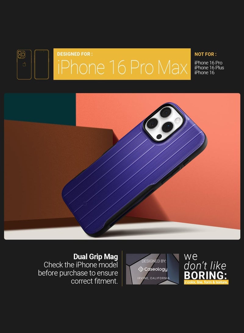 Caseology غطاء حماية مغناطيسي مزدوج لآيفون 16 برو ماكس - أزرق كوبالت - Image 2