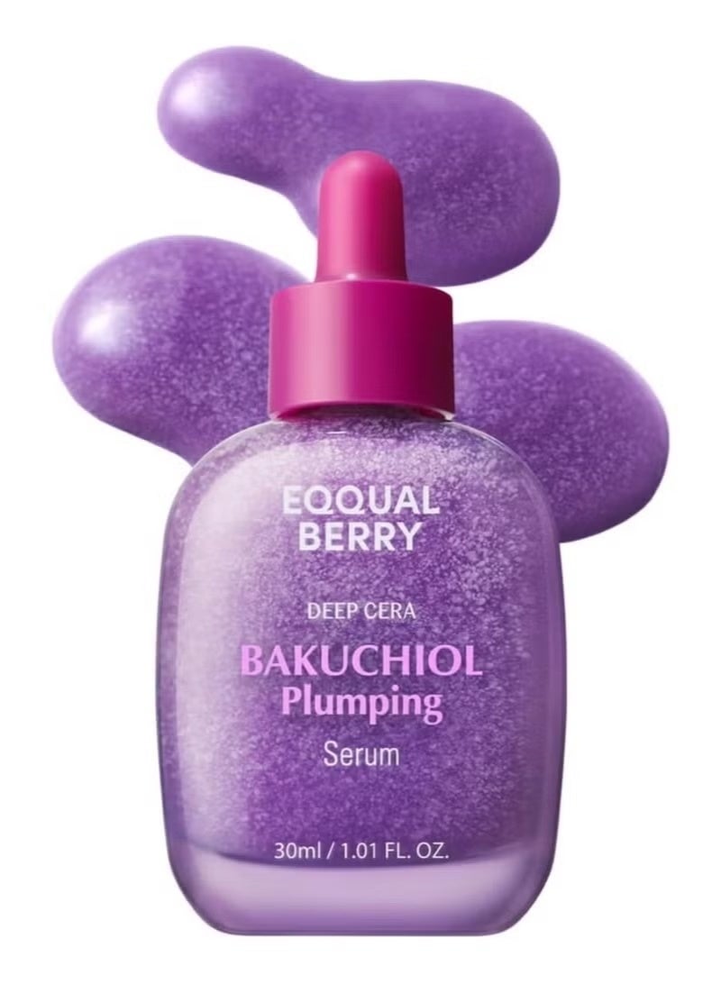 eqqualberry Equalberry Bakuchiol Plumping Serum – Minimizes Pores & Wrinkles | Retinol Alternative for Sensitive Skin | Boosts Firmness & Elasticity with Ceramides & Peptides – 30 ml - Image 1