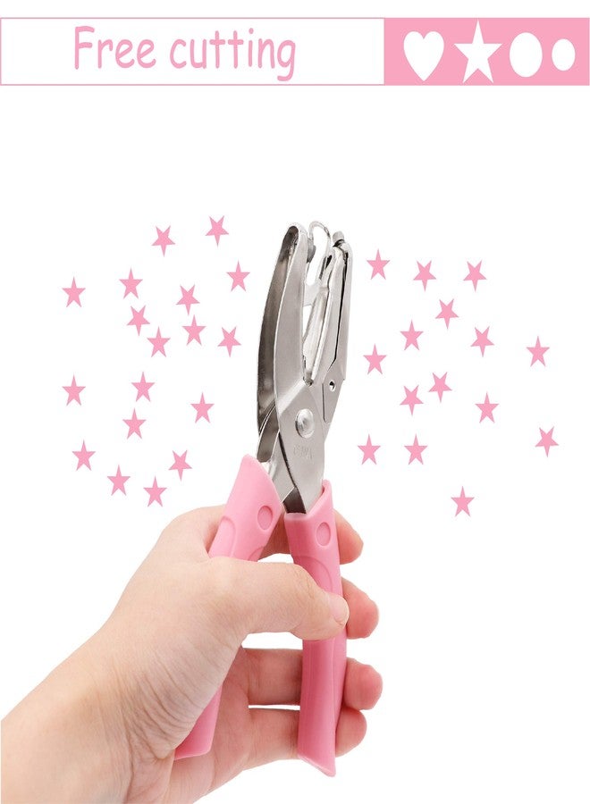 Jeemiter 2 Pack 1/4 Inch Star Shaped Metal Single Handheld Hole Paper Punch Punchers with Soft-Handled for Tags Clothing Ticket - Image 5