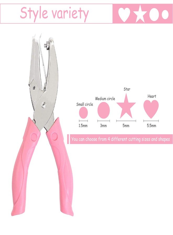 Jeemiter 2 Pack 1/4 Inch Star Shaped Metal Single Handheld Hole Paper Punch Punchers with Soft-Handled for Tags Clothing Ticket - Image 2