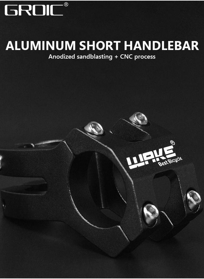 GROIC - 31.8mm*28.6mm Bike Stem, 45mm Short Mountain Road Bike Stem, Aluminum Alloy Mountain Bike Stem Riser Short Handlebar Stem for Most Bicycle, Road Bike, MTB, BMX, Fixie Gear, Cycling Riser - Image 1