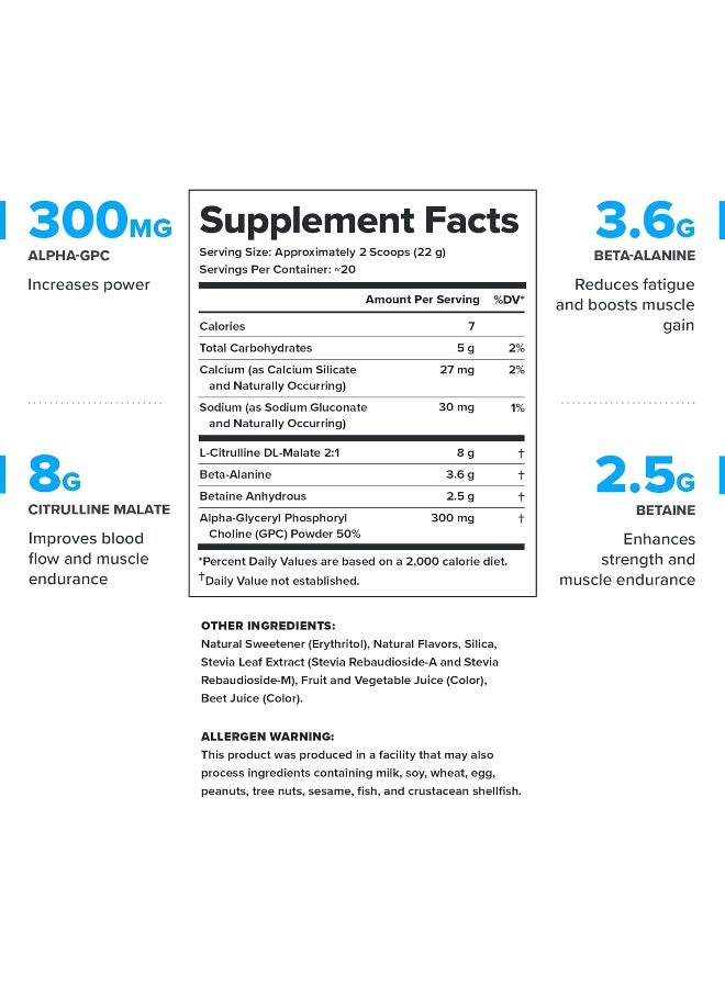 LEGION Pulse Pre Workout Supplement - All Natural Nitric Oxide Preworkout Drink Creatine Free Naturally Sweetened Beta Alanine Citrulline Alpha GPC - Caffeine Free Strawberry Kiwi Pre Workout Powder - Image 4