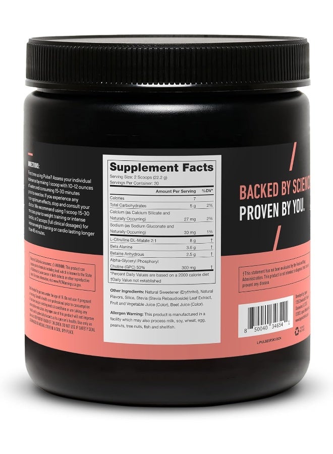 LEGION Pulse Pre Workout Supplement - All Natural Nitric Oxide Preworkout Drink Creatine Free Naturally Sweetened Beta Alanine Citrulline Alpha GPC - Caffeine Free Strawberry Kiwi Pre Workout Powder - Image 3