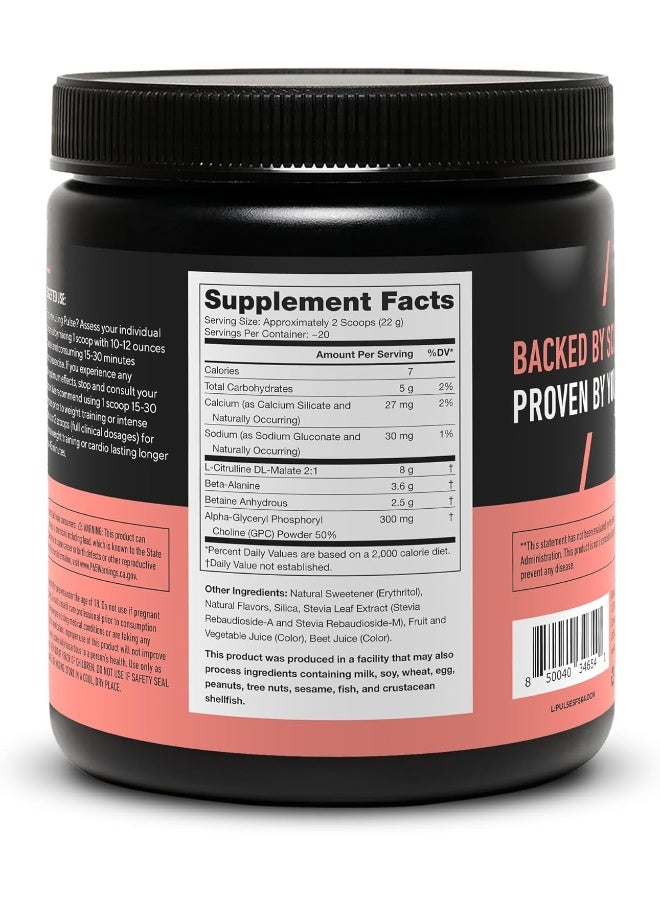 LEGION Pulse Pre Workout Supplement - All Natural Nitric Oxide Preworkout Drink Creatine Free Naturally Sweetened Beta Alanine Citrulline Alpha GPC - Caffeine Free Strawberry Kiwi Pre Workout Powder - Image 5