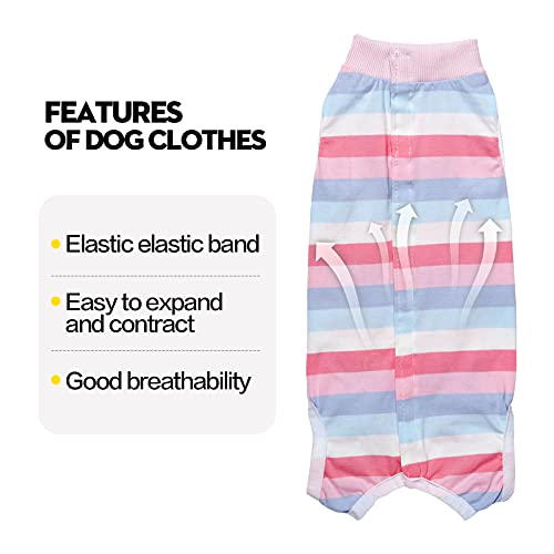 Coppthinktu Recovery Suit for Dogs Dog Onesie for Surgery, Dog Surgery Recovery Suit for Small Medium Dogs, E-Collar Alternative After Surgery Wear Anti Licking Abdominal Wounds Pet Surgery Recovery Suit - Image 5