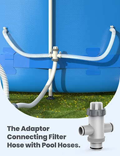 POOLHACKER Pool Fittings Dual Split Hose Plunger Valve, Pool Parts Replacement Shut-Off Valve with Dual inlets for Above Ground Pool - Image 3