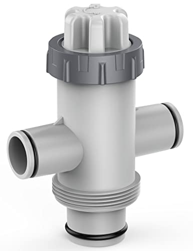 POOLHACKER Pool Fittings Dual Split Hose Plunger Valve, Pool Parts Replacement Shut-Off Valve with Dual inlets for Above Ground Pool - Image 1