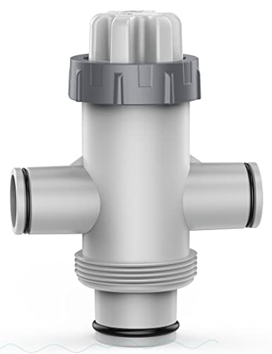POOLHACKER Pool Fittings Dual Split Hose Plunger Valve, Pool Parts Replacement Shut-Off Valve with Dual inlets for Above Ground Pool - Image 2