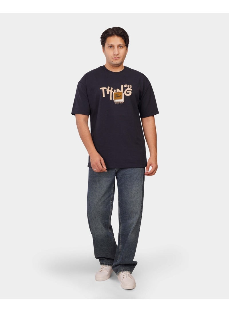 TORINESE "Deep Navy" Graphic Oversize - Image 4