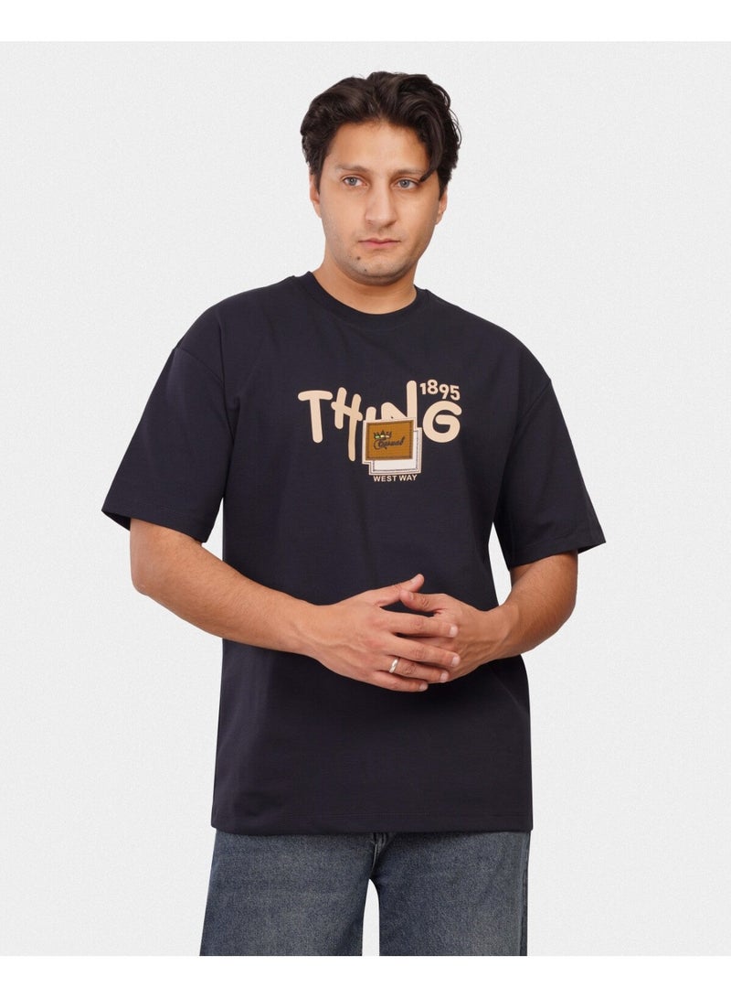 TORINESE "Deep Navy" Graphic Oversize - Image 1