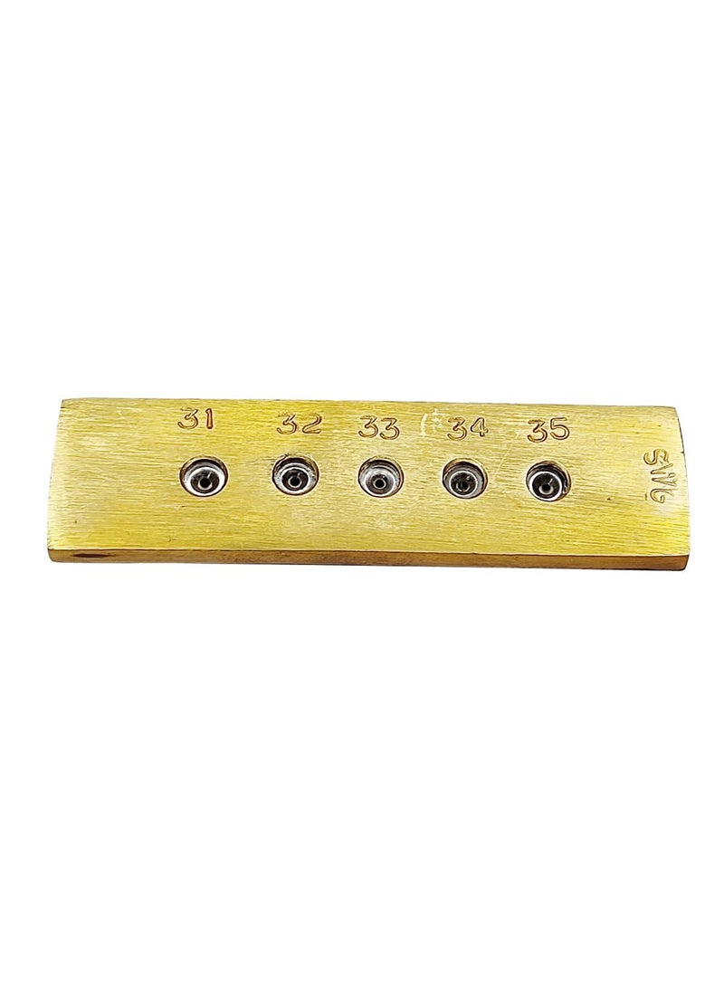 LUXURO LUXURO Gold Making Tools Brass Drawplate with Tungsten Holes Drawing Wire Brass Plate with Tungsten Hole to Draw Wire 3135 SWG 
