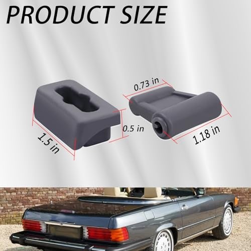XTPTFABS 1078110141 Gray Sun Visor Clip Fits for 1972-1989 Mercedes Benz R107 SL W107 280SL / 300SL / 350SL / 380SL / 450SL / 560SL(1SET Gray) - Image 3