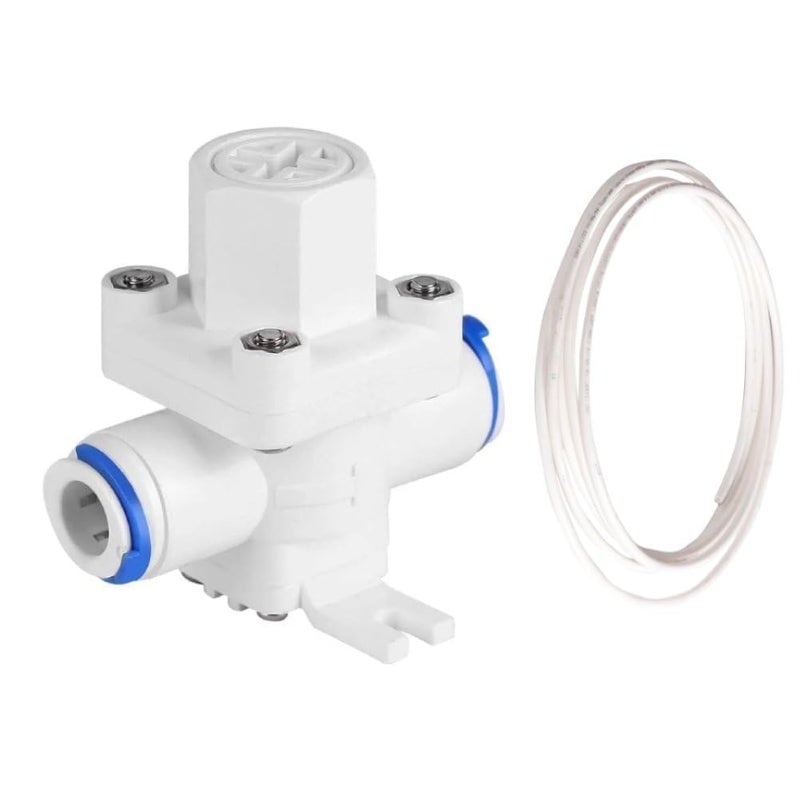 Noir Aqua Prv Ro Water Pressure Reducing Valve, 1/4" Relief Regulator Filter, Quick Push Fit, Reducer, 5.5 cm - Image 1