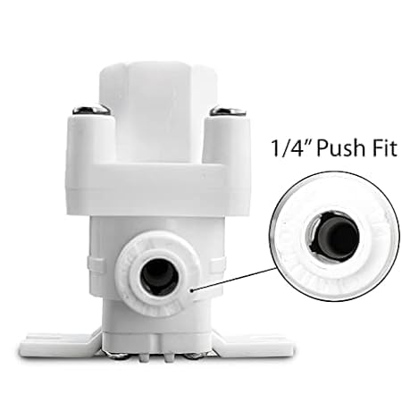 Noir Aqua Prv Ro Water Pressure Reducing Valve, 1/4" Relief Regulator Filter, Quick Push Fit, Reducer, 5.5 cm - Image 2
