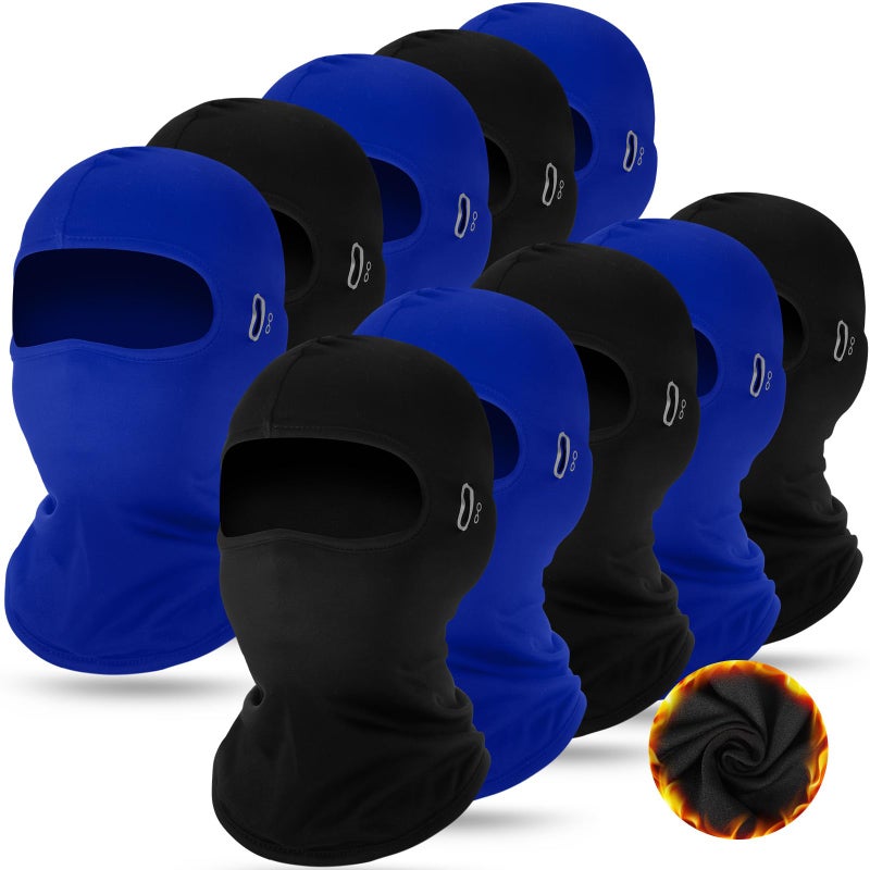 Suhine Winter Balaclava Ski Mask Windproof Thermal Full Face Mask Cold Weather Balaclava with Reflective StripeBlack Blue10 Pcs - Image 2