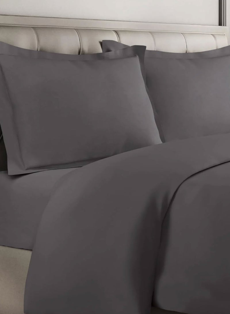 DrSleeep Duvet Cover + 2 pillow case 100% Viscose Derived from Bamboo Super King Dark Grey - Image 1