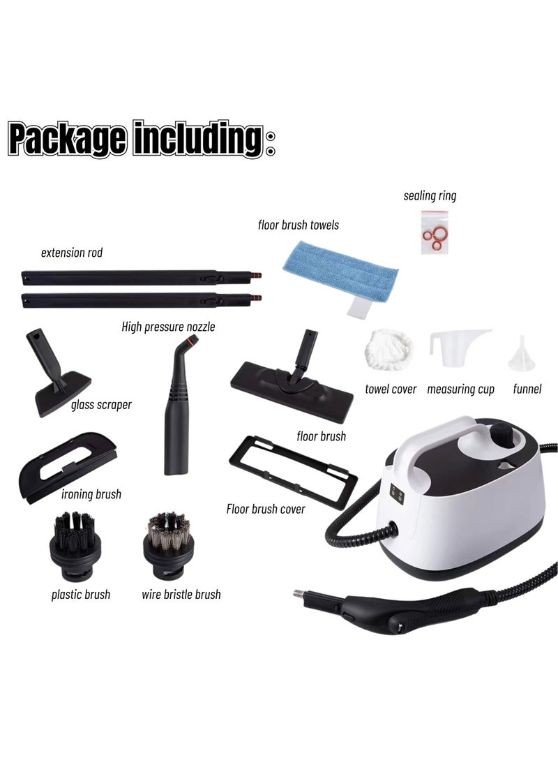 GearZone Steam Cleaner with Accessories, Portable Multipurpose Steam Cleaner for Car 5 Mins Heating with Large Tank, Heavy Duty Steam Cleaner Carpet and Upholstery, Floors, Tiles, Car  - Image 2
