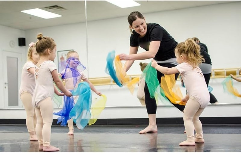 24 قطعة 12 لون من أوشحة الخفة للأطفال الصغار أنشطة رقص وحركة وموسيقى وألعاب - Image 3