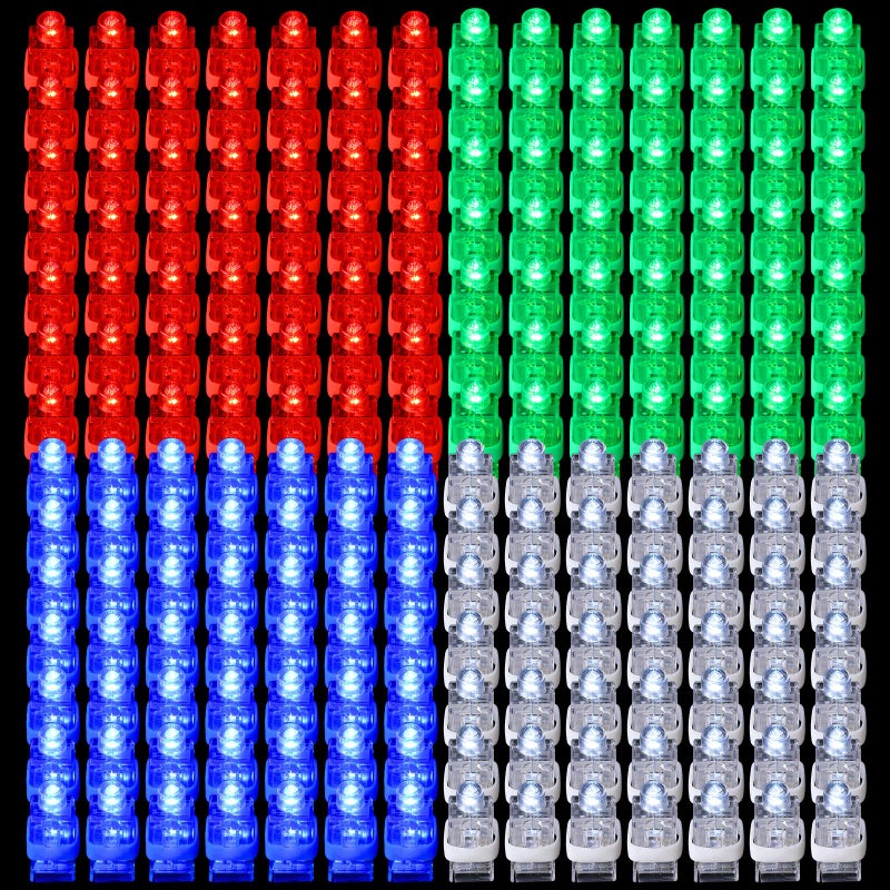 Hortsun 300 Pcs LED Finger Lights Mini Finger Flashlights Small Finger Lights Glow in the Dark Finger Flashlight Mini Light up Finger Lights Toys for Kids Birthday Party - Image 4