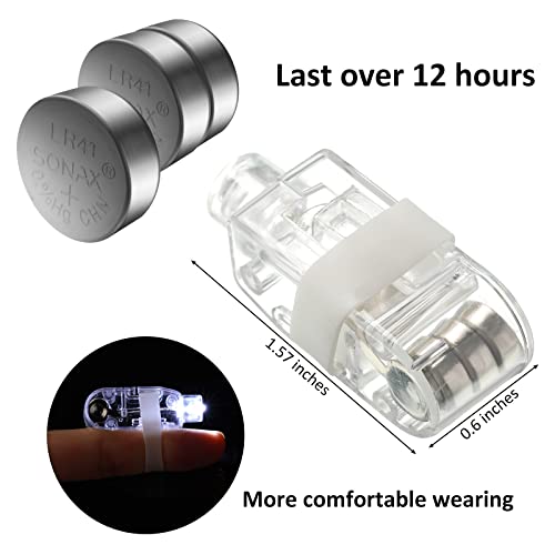 Hortsun 300 Pcs LED Finger Lights Mini Finger Flashlights Small Finger Lights Glow in the Dark Finger Flashlight Mini Light up Finger Lights Toys for Kids Birthday Party - Image 5
