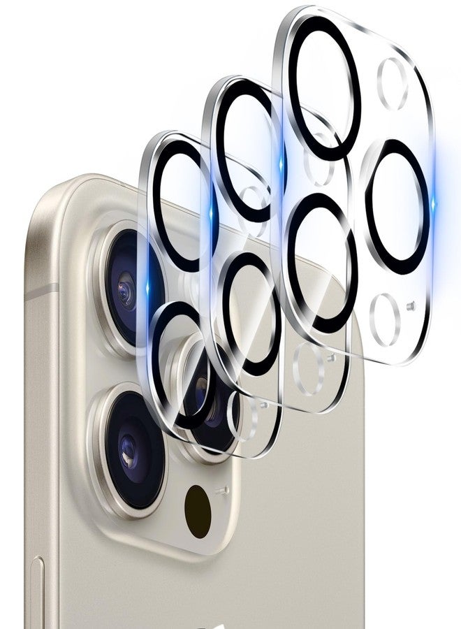 Dengduoduo 【3 Pack】Dengduoduo Tempered Glass Camera Lens Protector for iPhone 15 Pro 6.1" & iPhone 15 Pro Max 6.7", Ultra HD, 9H Hardness, Anti-Scratch, Case Friendly, Easy to Install [No Affect on Night Shots] - Image 1