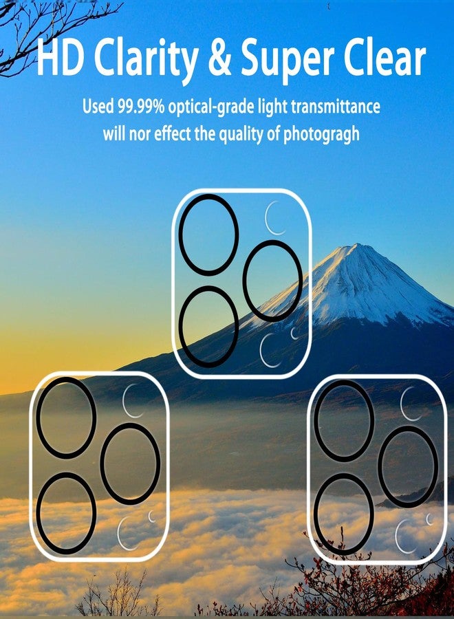 Dengduoduo 【3 Pack】Dengduoduo Tempered Glass Camera Lens Protector for iPhone 15 Pro 6.1" & iPhone 15 Pro Max 6.7", Ultra HD, 9H Hardness, Anti-Scratch, Case Friendly, Easy to Install [No Affect on Night Shots] - Image 3