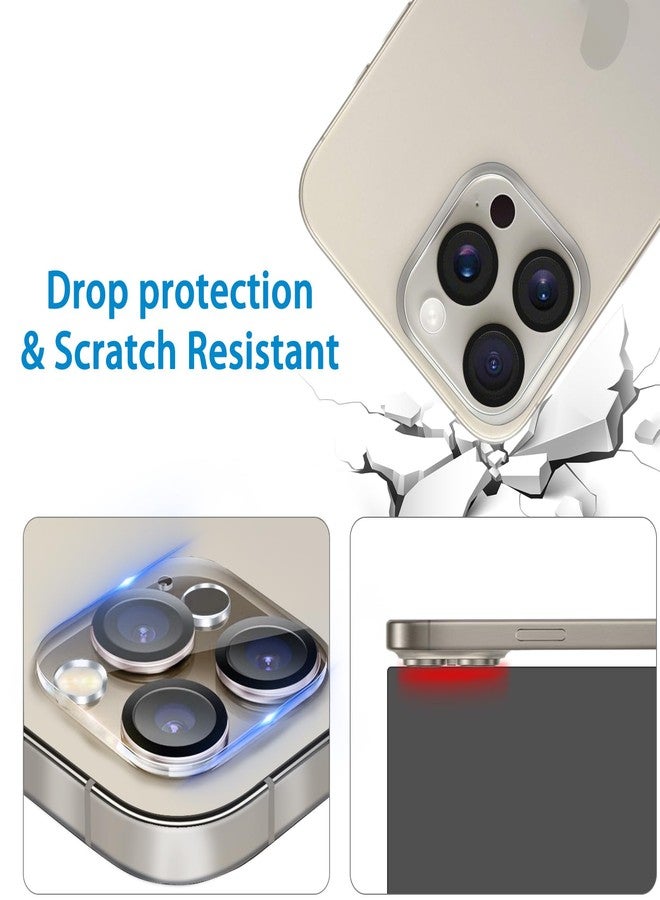 Dengduoduo 【3 Pack】Dengduoduo Tempered Glass Camera Lens Protector for iPhone 15 Pro 6.1" & iPhone 15 Pro Max 6.7", Ultra HD, 9H Hardness, Anti-Scratch, Case Friendly, Easy to Install [No Affect on Night Shots] - Image 5