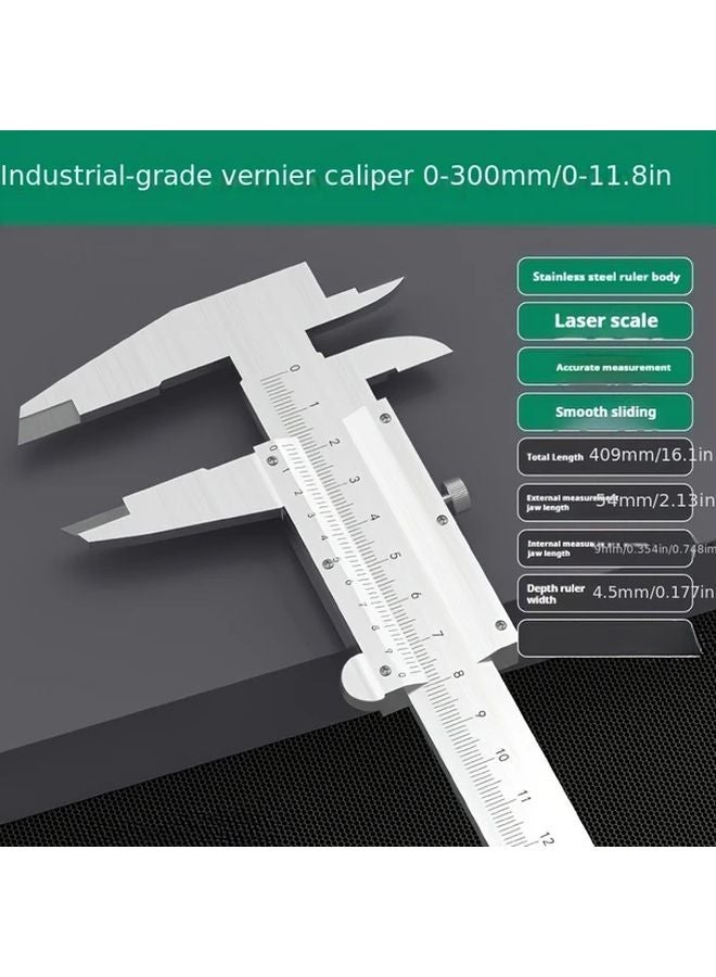 Stainless Steel Caliper 0 300mm High Precision Measuring Tool With Plastic Case - Image 1