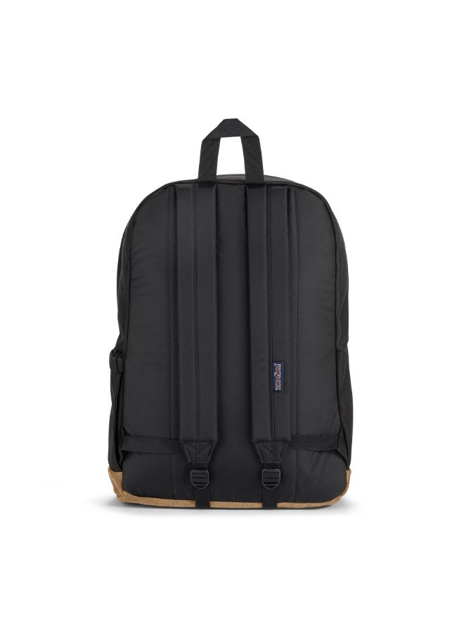 JanSport Right Pack Backpack, Black, 15-Inch Laptop Sleeve, Suede Leather Bottom, Spacious Main Compartment, Water Bottle Pocket - Image 3