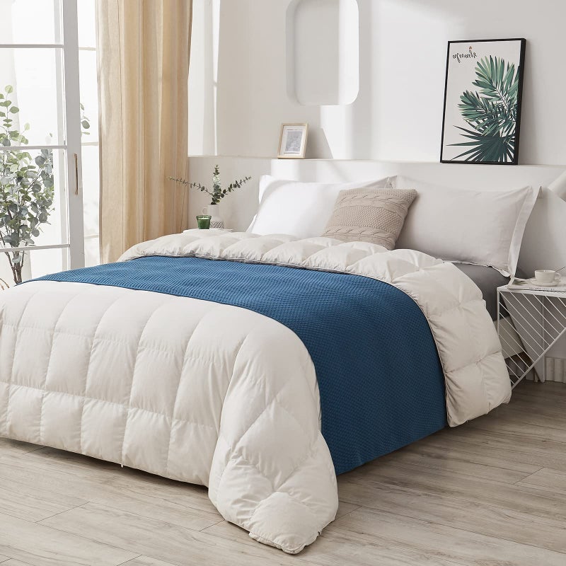 Longhui bedding Blue Knitted Throw Blanket for Couch  Soft  Cozy Machine Washable 100% Cotton Sofa Knit Blankets  Heavy 4.0lb Weight  60 x 80 Inches  Laundry Bag Included - Image 5
