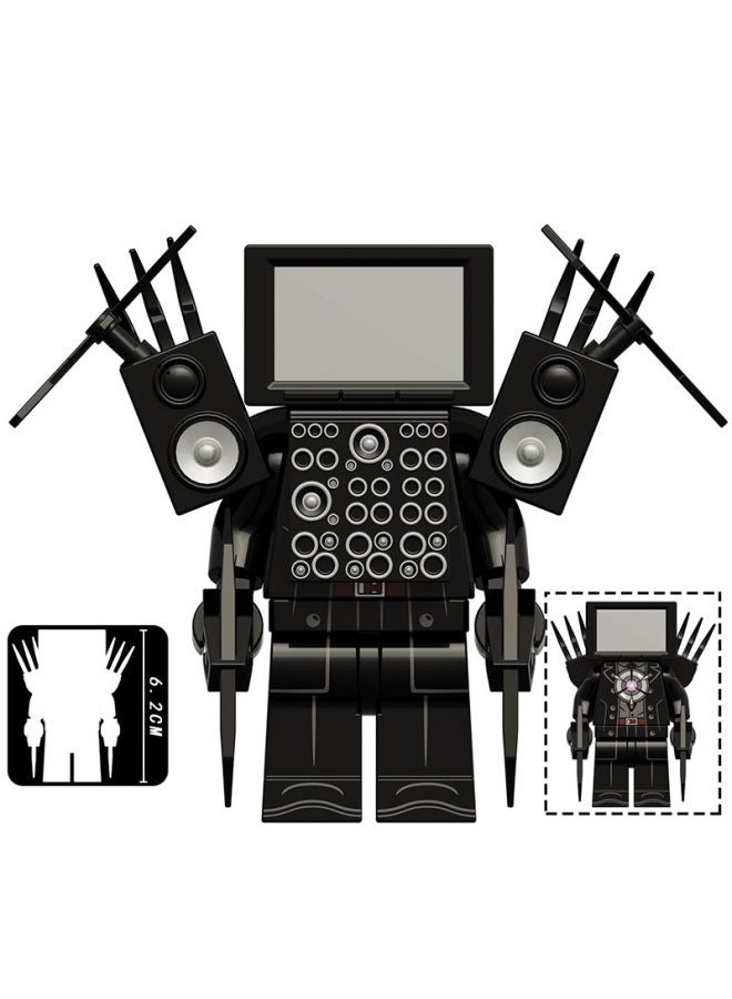Toilet Man And Monitor Man Toy Assembled Building Blocks Man Boy Titan Audio Man TV Speaker Man Ares-Color:2187 Flight Monitor  - Image 4