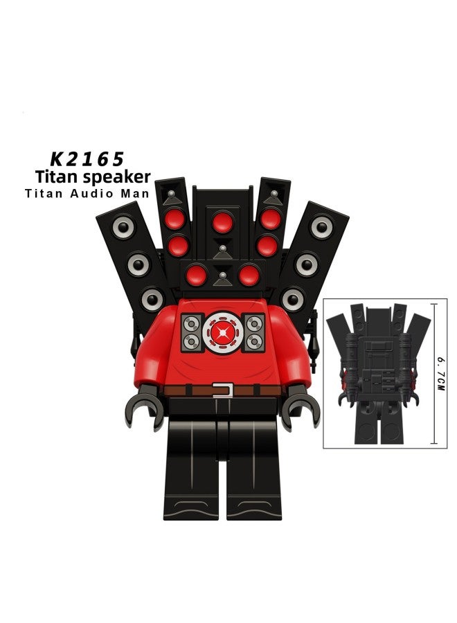 Toilet Man And Monitor Man Toy Assembled Building Blocks Man Boy Titan Audio Man TV Speaker Man Ares-Color:2187 Flight Monitor  - Image 3