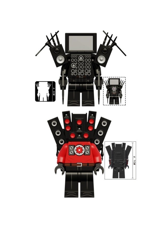 Toilet Man And Monitor Man Toy Assembled Building Blocks Man Boy Titan Audio Man TV Speaker Man Ares-Color:2187 Flight Monitor  - Image 2