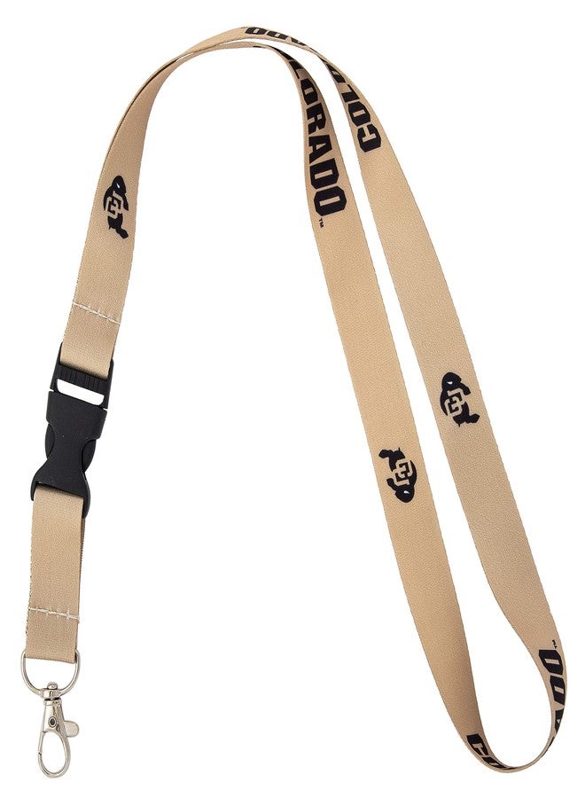 Desert Cactus University of Colorado Lanyard Buffaloes CU Buffs Car Keys ID Badge Holder Keychain Detachable Breakaway Snap Buckle (Gold) - Image 1