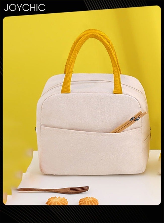 Joychic حقيبة غداء بتصميم بطة كرتونية رائعة من الألومنيوم لحفظ الحرارة حقيبة قماش للتنقل للرجال والنساء للمدرسة والمكتب والنزهات الخارجية - Image 2