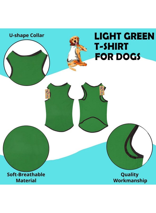 Western Era Summer Dog/Puppy Adorable Sleeveless Cotton T-Shirt - Fashionable & Breathable Apparel For Your Pet (Light Green) (Xlarge-26Inch) - Image 3