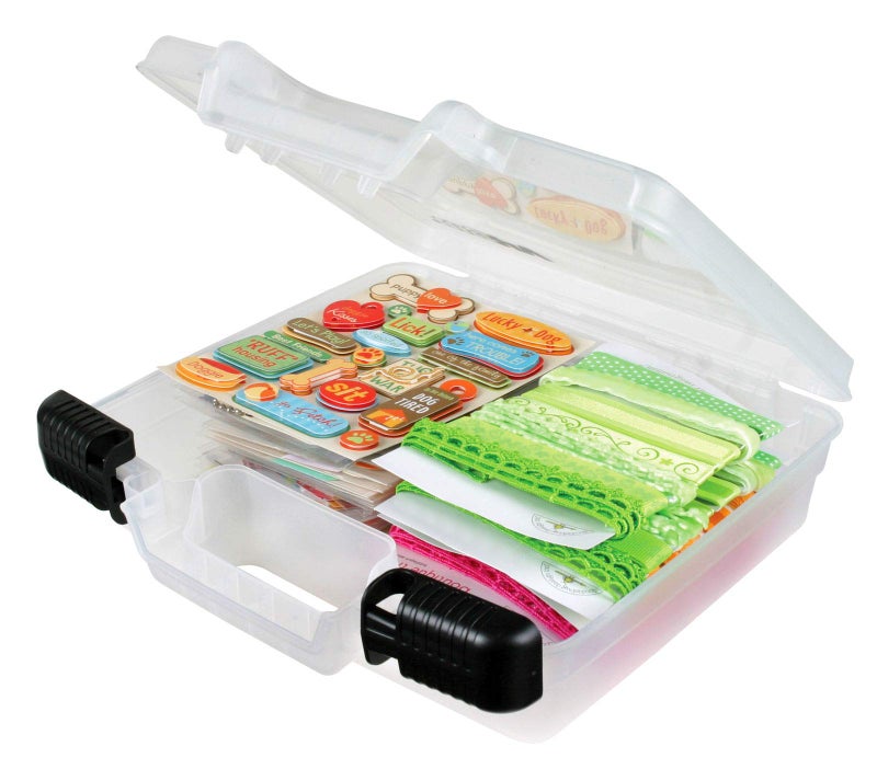 ArtBin 6972AB 10 inch Quick View Deep Base Carrying Case, Portable Art & Craft Organizer with Handle, [1] Plastic Storage Case, Translucent - Image 5