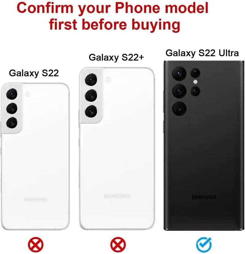 Perzework استبدال زجاج خلفي لجهاز سامسونج جالاكسي S22 ألترا 6.8 بوصة 5G مع مجموعة أدوات الإصلاح ومواد لاصقة مثبتة مسبقًا (أسود شبح) - Image 5