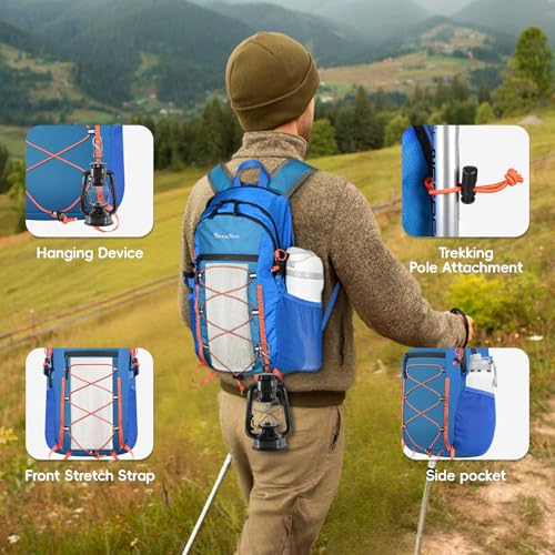 Seektop 20L Foldable Waterproof Hiking Backpack, Ultralight Small Lightweight Daypack Packable Backpack for Men Woman - Image 5
