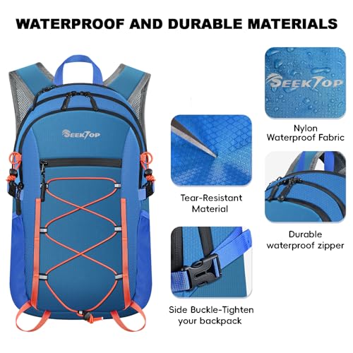 Seektop 20L Foldable Waterproof Hiking Backpack, Ultralight Small Lightweight Daypack Packable Backpack for Men Woman - Image 2