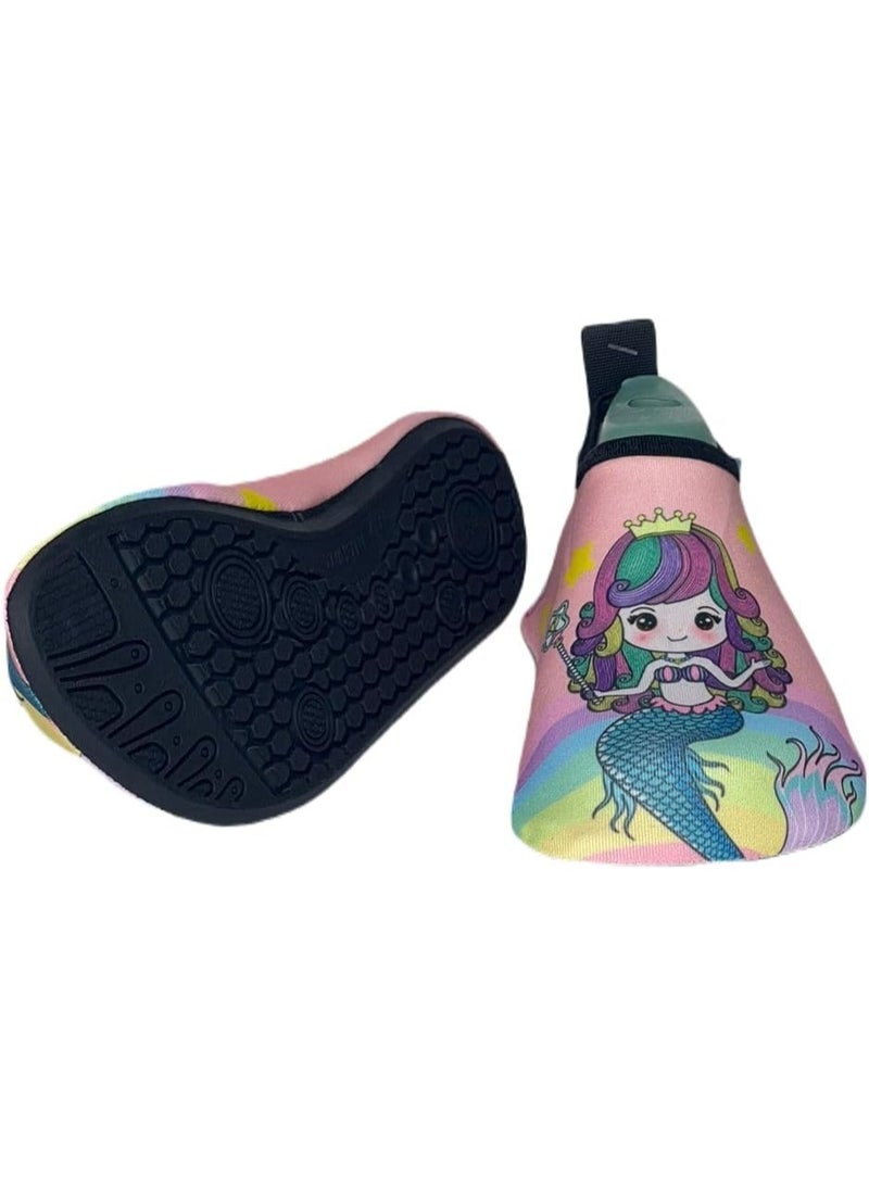 NICE Boys and Girls Water Shoes, Quick Drying Non-Slip Beach Shoes, Children's Cartoon Multicolor Swimming Socks  - Image 2