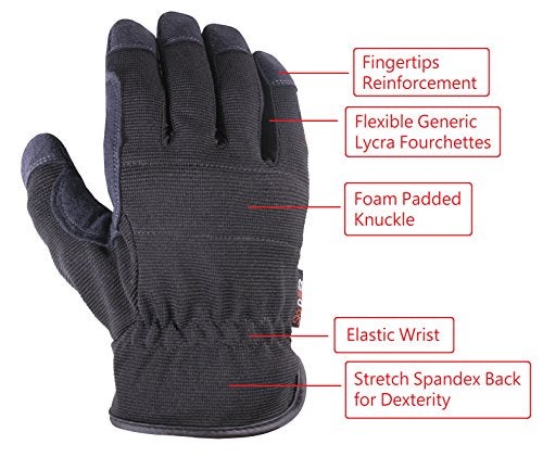 SKYDEER 3-Pairs Pack Durable Leather Work Gloves for Gardening and General Work (SD8809/M) - Image 5
