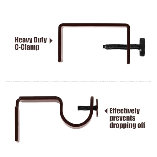 INSFITY Outside Mounted Blinds Curtain Rod Bracket Attachment No Drill No Tool Required Fit for 1.3-2 inches Rectangle Headrail (Patent Depending) - Image 4